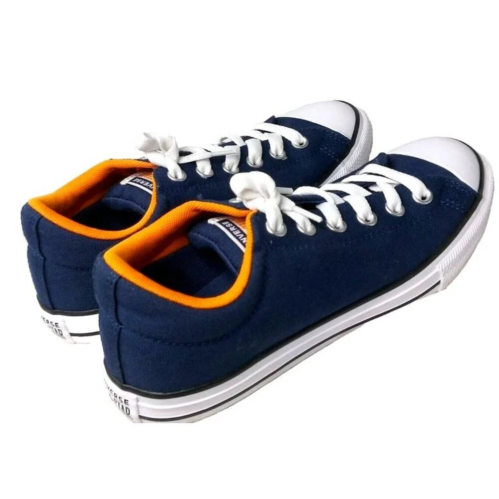 Converse Street Slip Navy Orange Rind White Shoes Size 5.5